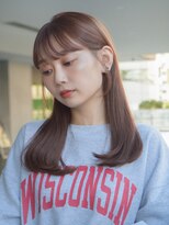 ガーデンヨコハマエスト(GARDEN YOKOHAMA est)&nbsp;セミディ　セミロング　ベージュ　シアーカラー　顔まわりカット