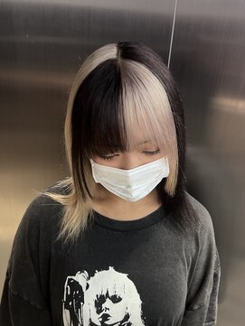 ペレ 栄店(PELE) デザインカラー/レイヤーカット/ウェットヘア/オリーブベージュ