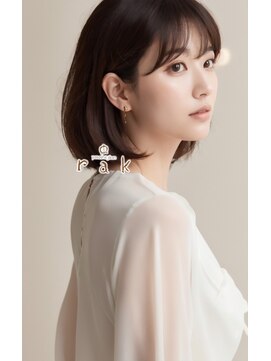 ラクヘアー 姪浜店(rak hair) しっとり前上がりミディアムボブ