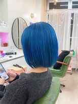 ライズ バイ レボ 柏店(RISE by REVO)&nbsp;マッシュショート/ボブ/シアンブルー