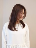 顔周りレイヤー×マロンベージュ