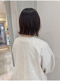 YOKE 切りっぱなしボブ外ハネボブ髪質改善ワインレッドボルドー