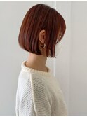 イルミナカラー◎コーラルベージュ×ミニボブ
