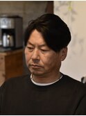 渋髪毛流れセンターパート【メンズカット/倉敷/中島/美容理容】