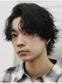 シャドウパーマメンズマッシュ無造作パーマ癖毛風パーマ
