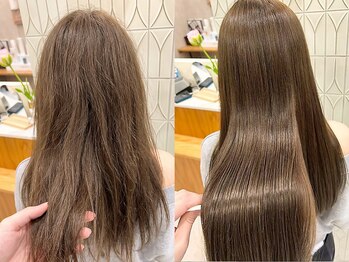 テクライズ 刈谷店(TECHRISE)の写真/感動の仕上がり！まるで地毛風ナチュラル縮毛矯正で、ピンピンしないストレート体験◎