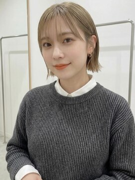 カバーヘア ブリス 志木南口駅前店(COVER HAIR bliss) ハイトーンカラーイメチェン切りっぱなしボブA13志木10代20代