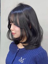エル バイ アンキシム(elu by AHNKISM) 韓国風顔まわりミディアムレイヤーカット