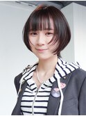 前髪カットショートボブ顔周りレイヤー_F21741