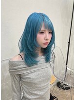 トキ(TOKI)&nbsp;レイヤーカット　× 水色カラー