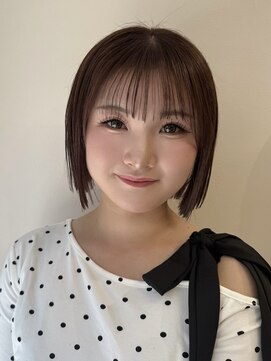 フェイス 石川町 (FACE) 透明感ベージュ、切りっぱなしボブ