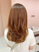 ルーム シンサイバシ(room shinsaibashi)&nbsp;シアーオレンジベージュ×大人のふんわりレイヤー　sakura