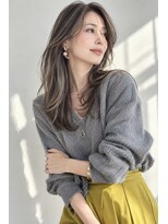 アッシュ 学芸大学店(Ash) ロング/大人女性/シアーグレージュ/白髪ぼかしハイライト/脱白髪