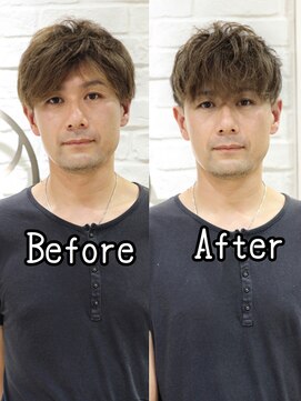 ヨシザワインク プレミアム 横浜 桜木町店(YOSHIZAWA Inc. PREMIUM) 【ヨシザワ横浜】ビフォーアフター30代40代ツーブロックマッシュ