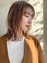 エムクランメイクス 原宿 表参道(m.clan MAKE'S)&nbsp;【松尾】大人かわいい ロブヘア 前髪 ココアブラウン