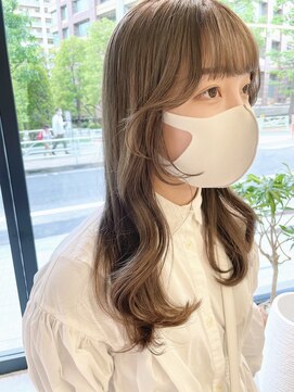 ナナローネス(nana loness) 顔周りカット/ベージュカラー/透明感カラー/ロングヘア