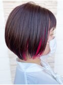 春☆チラ見えインナーカラー×ビビットピンク