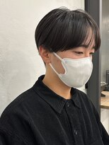 エルマーク(L-MARK) シースルーマッシュナチュラルマッシュメンズ韓国ツーブロック