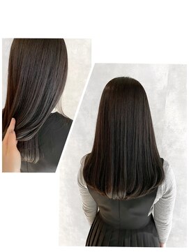 アイディール 心斎橋店(:ideal) くせ毛をしっかり伸ばす、髪に優しい縮毛矯正☆ #半個室