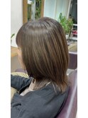 脱白髪染め大人ハイライト