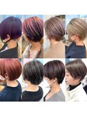 ミセスグレイヘアショートカット集【広島白髪染め】