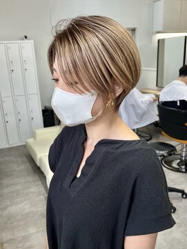 ジーニー 横浜(giinii) 小顔大人カッコいい30代40代グランマッシュ/デザインカラー