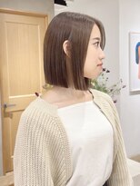 ローレン(LOREN)&nbsp;ミルクティーベージュぷつっとボブケアブリーチ 梅田