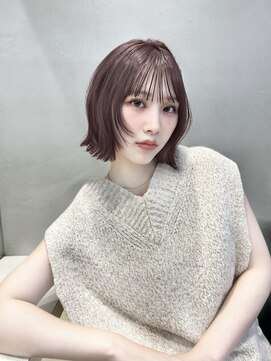 グロー 大宮(GLROW) ボブ顔周りレイヤーボブ前髪切りっぱなしharuhi