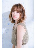 ローレイヤーをいれたパーマスタイル
