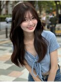 フェミニンロング韓国ヘア2wayバング小顔ヘア似合わせカット