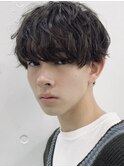メンズマッシュパーマニュアンスパーマスパイラルパーマ刈り上げ