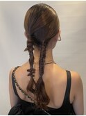 ツイン◎巻き下ろしヘアアレンジ