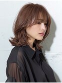 ●暗めカラーグランマッシュフェイスフレーミングデザインカラー