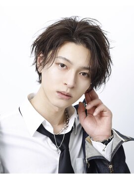 リップス 表参道店(LIPPS) かきあげ耳掛けショート【シャープパーマ】ライトブラウン