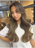ハイライト、フェザーバング、レイヤーカット、ケアブリーチ