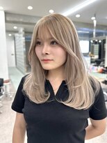 サンクプロジェクト(cinq PROJECT)&nbsp;原宿韓国顔まわりミルクティーベージュミルクティーグレージュ