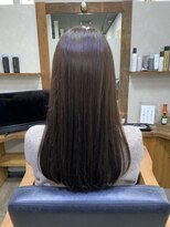 カミケン 清明店(kamiken.) うる艶ロング×パープルブラウンカラー【カミケン清明店/福島】