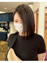 ビューティサロン ヒロセ&nbsp;コントラストハイライト前下がりボブ