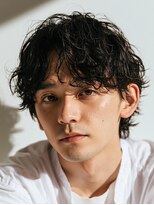 ビフィーノ リルネ フォー メン(Bifino Rilune for men)&nbsp;MEN’S/リバースセンターパート/ニュアンスパーマ/川西池田