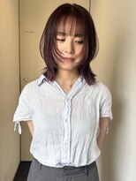 ニコフクオカヘアーメイク(NIKO Fukuoka Hair Make)&nbsp;[NIKO]ワインレッド/ハッシュカット/レイヤーボブ/レッドカラー