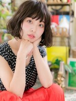 カバーヘア ブリス 大宮西口(COVER HAIR bliss)&nbsp;*bliss大宮*モノトーンアッシュのガーリーシースルー小顔ボブa