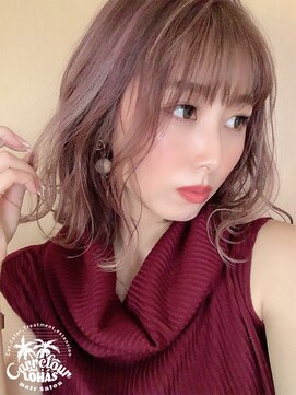 カルフール ロハス 草加東口店(Carrefour LOHAS) ☆おすすめ☆ニュアンスピンクヘアーのソンブレハイライト