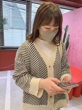 ローレンジウ(LOREN JU) 透明感髪質改善ベージュダブルカラーミルクティーグレージュ