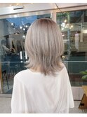 【MIRAC町田店河原崎】ホワイトグレージュウルフ