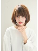 大人かわいい小顔ナチュラルレイヤーボブ10代20代30代40代