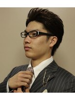 ワイズバーバー ギンザ  神田御茶ノ水店(Y's BarBer GINZA)&nbsp;メンズカット×爽やかアップバング×スーツスタイル<理容室>