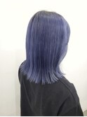 ハイトーンカラーお洒落女子艶髪ブルーカラー