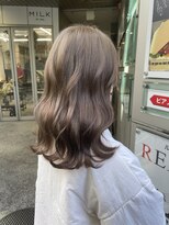 ロンドシェリ 仙台(Lond Cheri)&nbsp;ミルクティーベージュ　ケアブリーチ　ダブルカラー　髪質改善