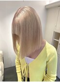 5314ニュアンスカラー艶髪ハイトーンシルキーベージュオンブレ