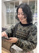 モリオフロムロンドン 松戸店(Morio from London)&nbsp;【松戸 藤原】黒髪ミディアムパーマ大人かわいい